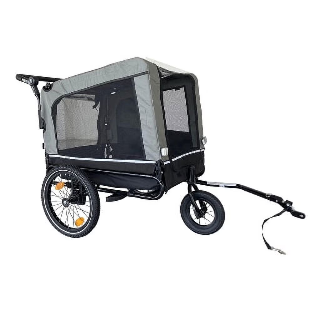 Heavy Duty Foldable Pet Stroller Dog Carrier Bicycle Trailer E27818
