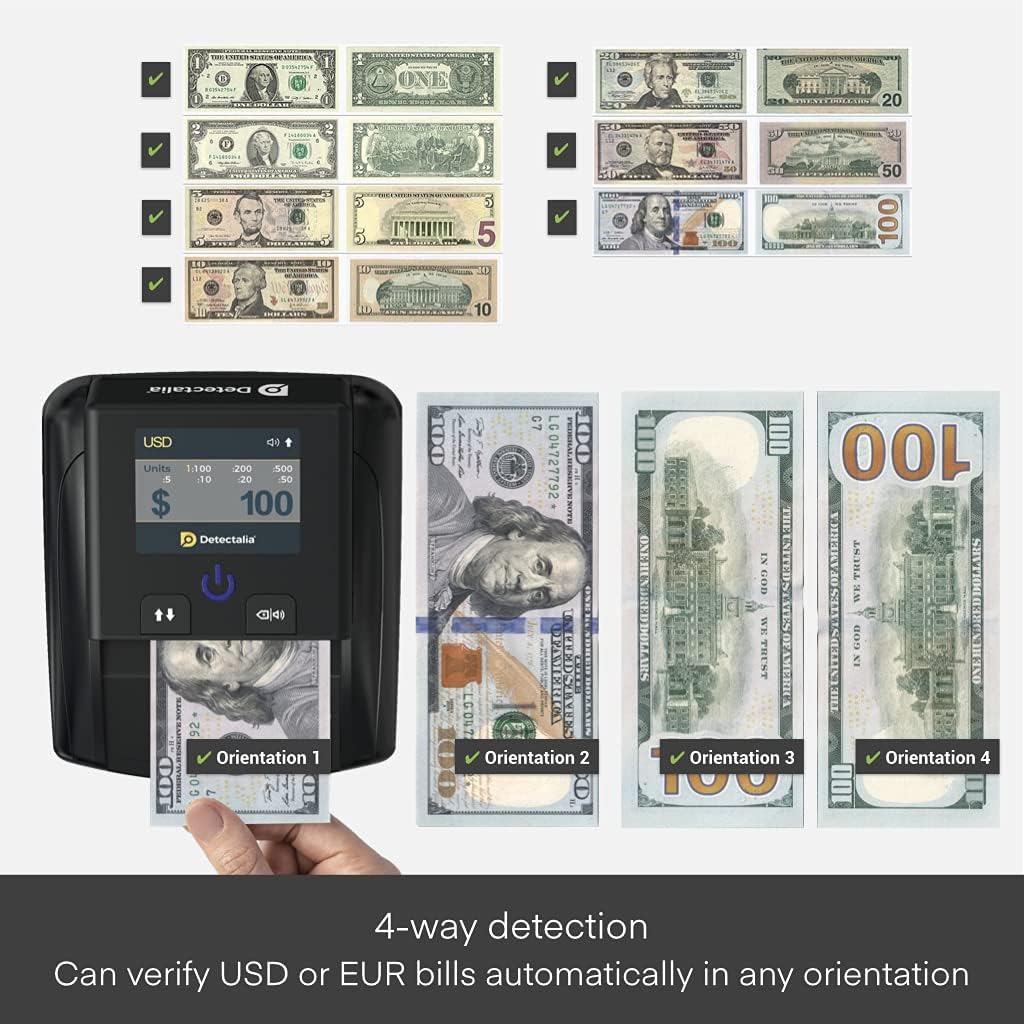 7-Point Automatic Counterfeit Bill Detector with TFT Color Display C35106