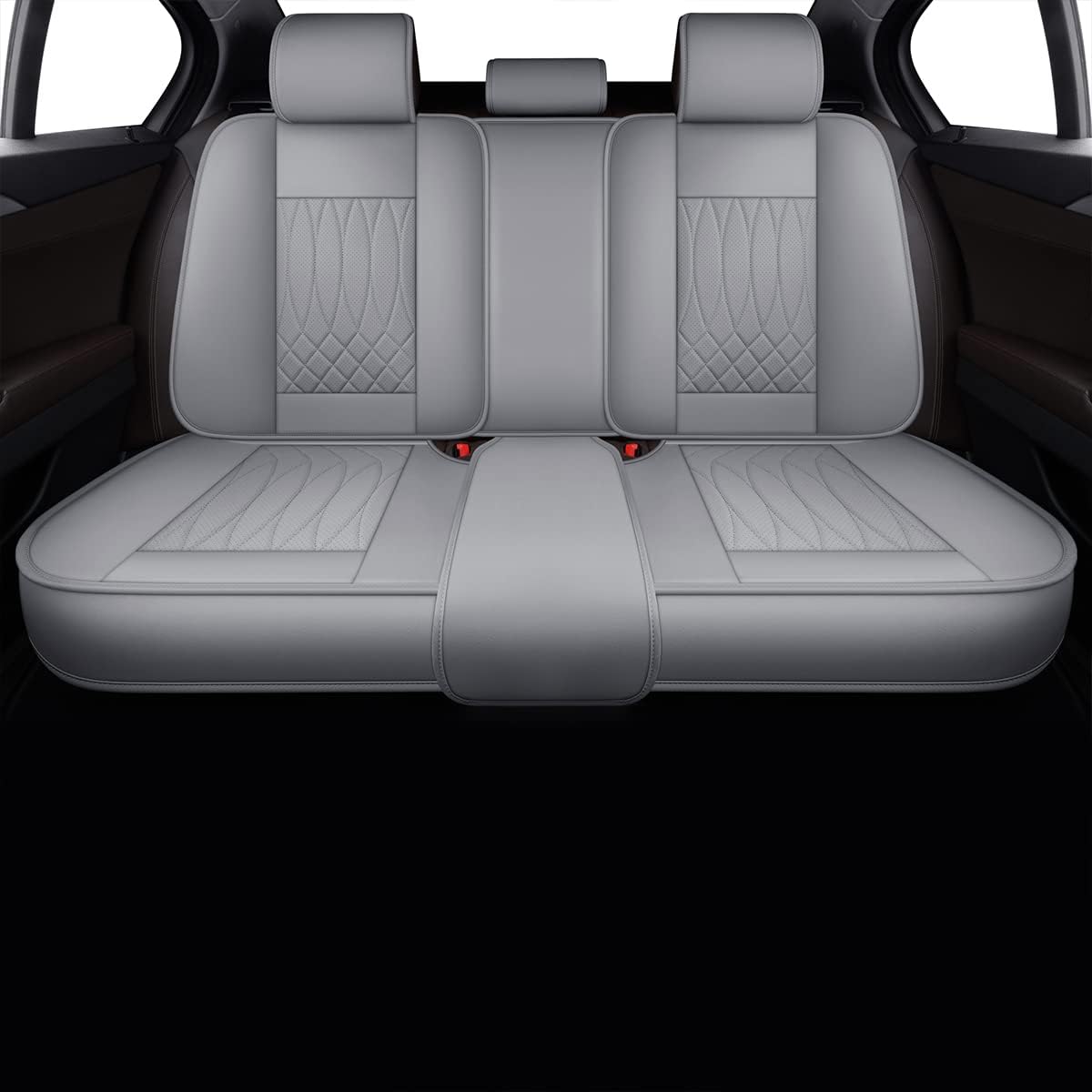 Black Leatherette Universal Full Set Seat Covers W765951