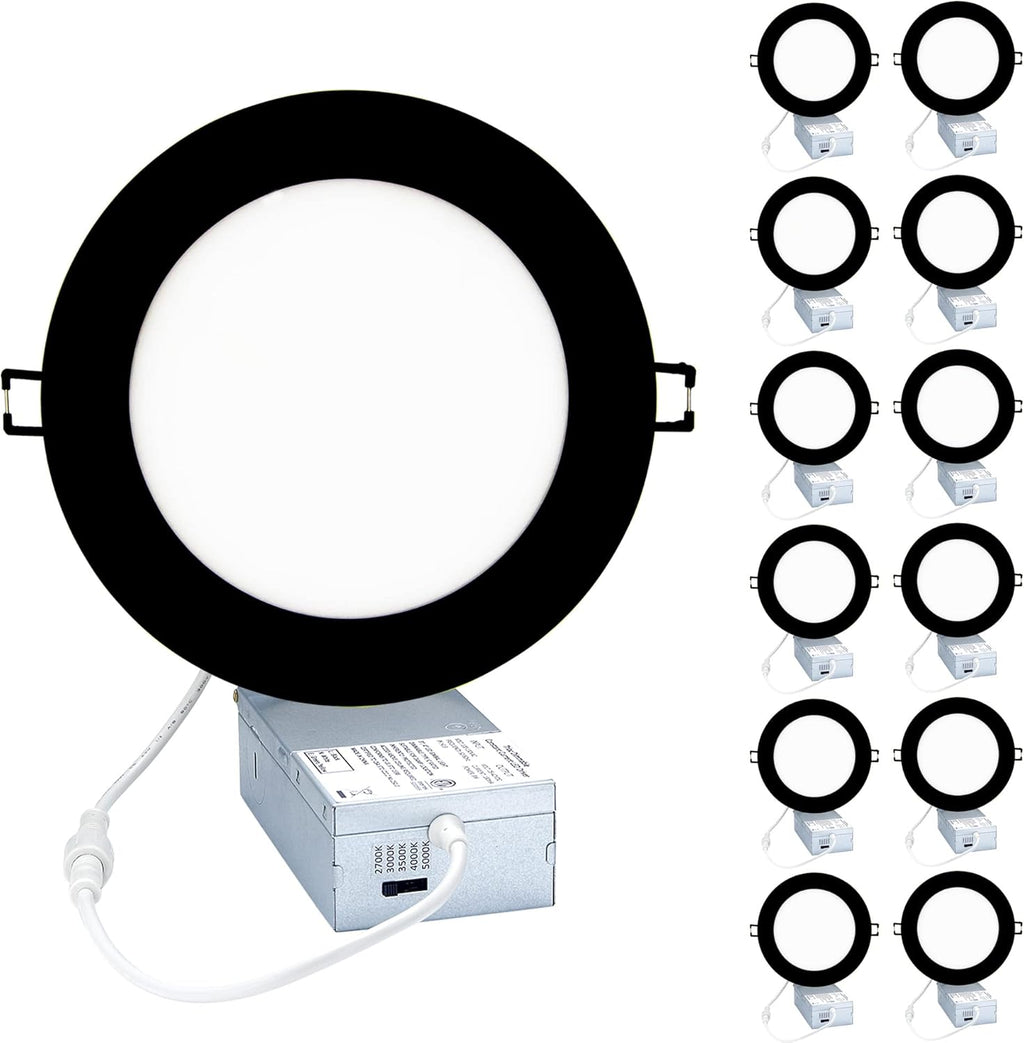 12W 5CCT Changeable Brushed Nickel LED Recessed Lights 12Pack M147