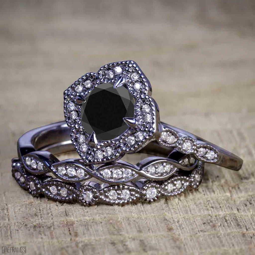 Black Diamond 3pcs Ring Set A8401
