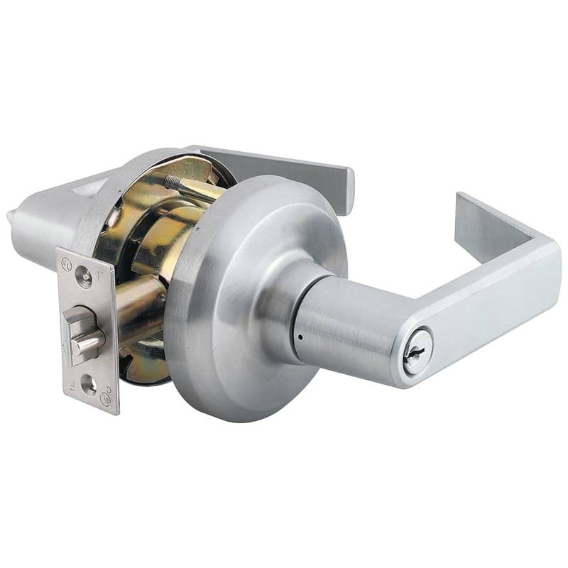 Satin Chrome Heavy Duty Grade 1 Storeroom Cylindrical Lever Set K602538