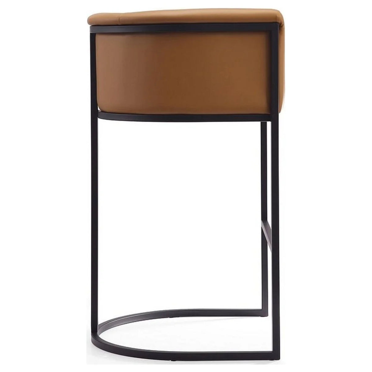Camel and Black Metal Barstool (Set of 3) N116715
