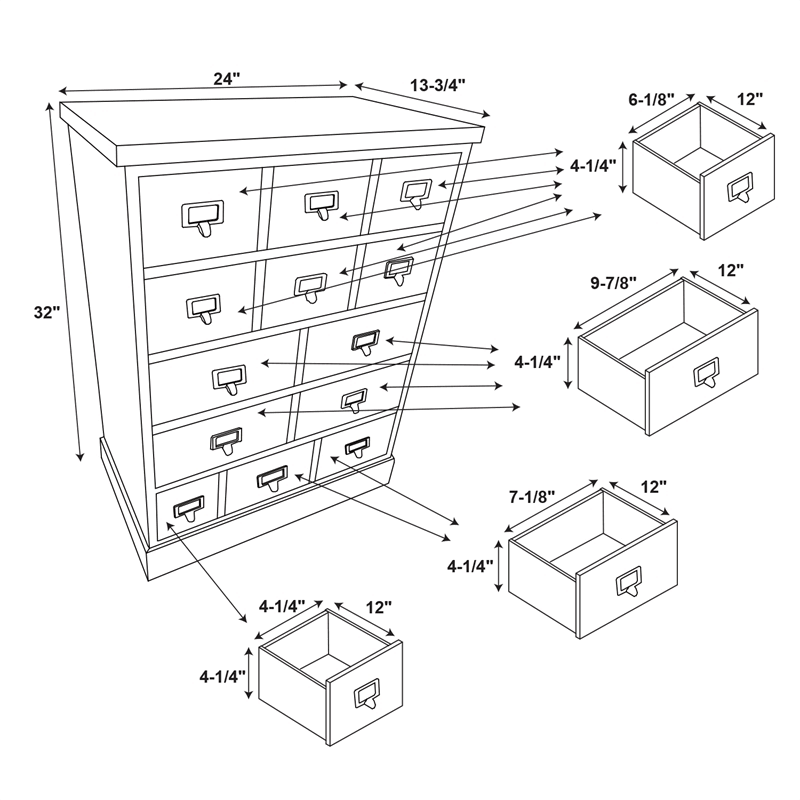 13 Drawer Cabinet V586172
