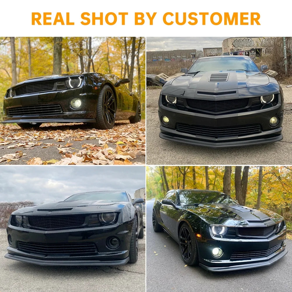 Front Heritage Bumper Upper Grille Grill Mesh for 2010-2015 Chevrolet Camaro SS LT ZL1 Dark Argent P496