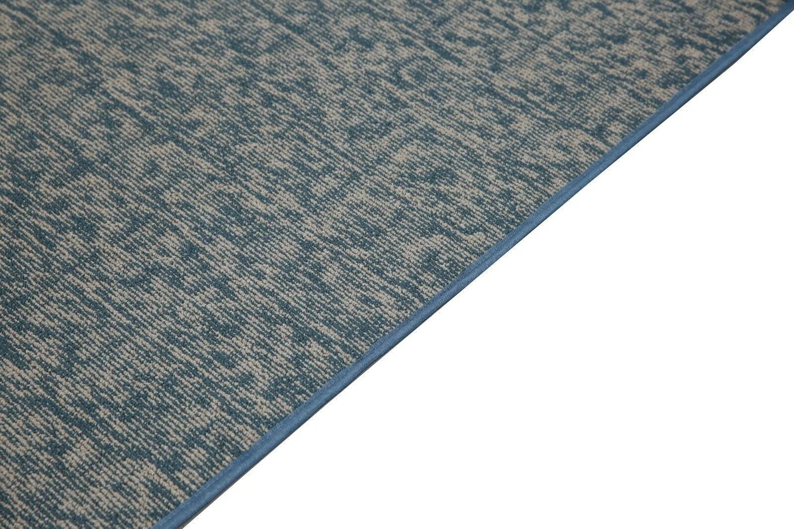 Blue 60" x 120" Half Round Solid Color Rug D830
