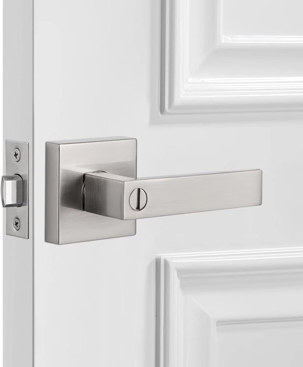 Silver Heavy Duty Door Lever 2 Pack T3326