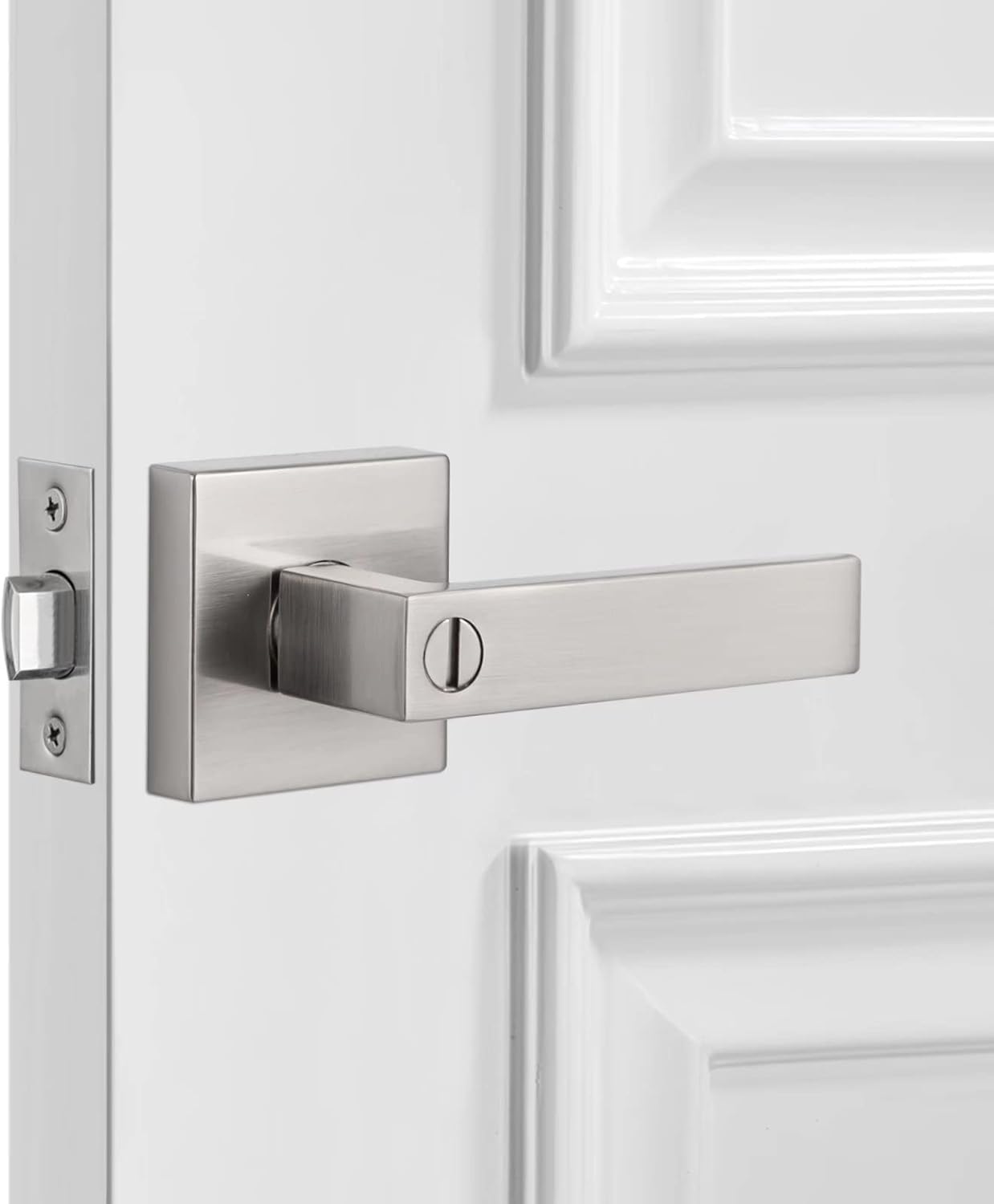 Silver Heavy Duty Door Lever 2 Pack T3326
