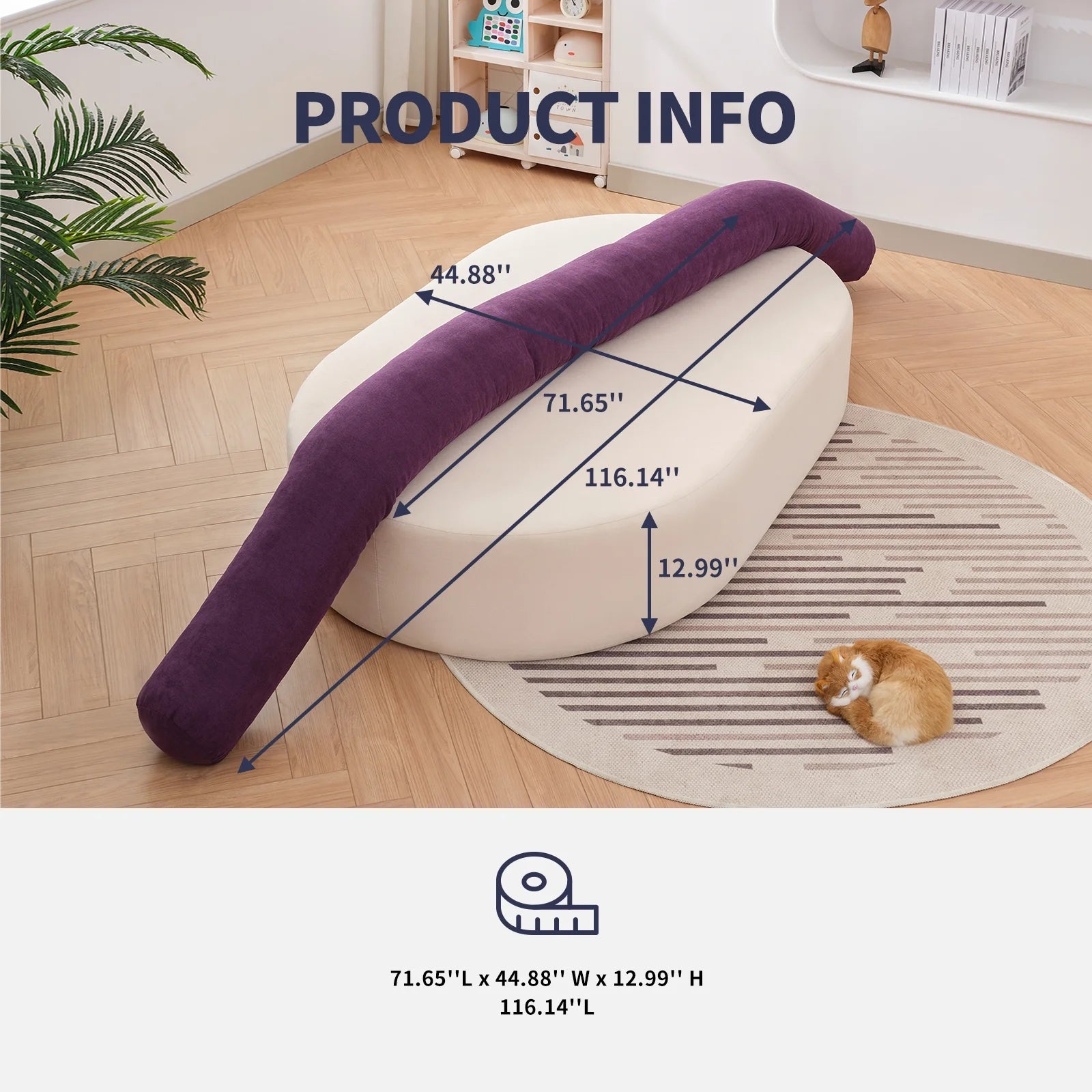 Beige Bean Bag Chair Sofa Bed G383860