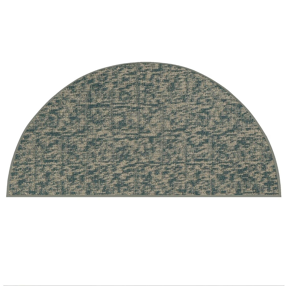 Blue 60" x 120" Half Round Solid Color Rug D830