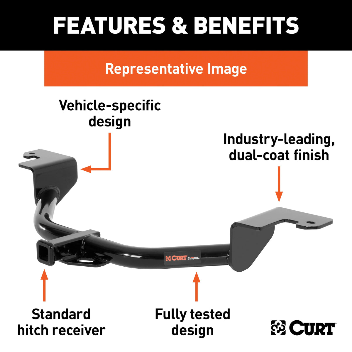 Class 1 Trailer Hitch with Installation Hardware, Pin & Clip U76385