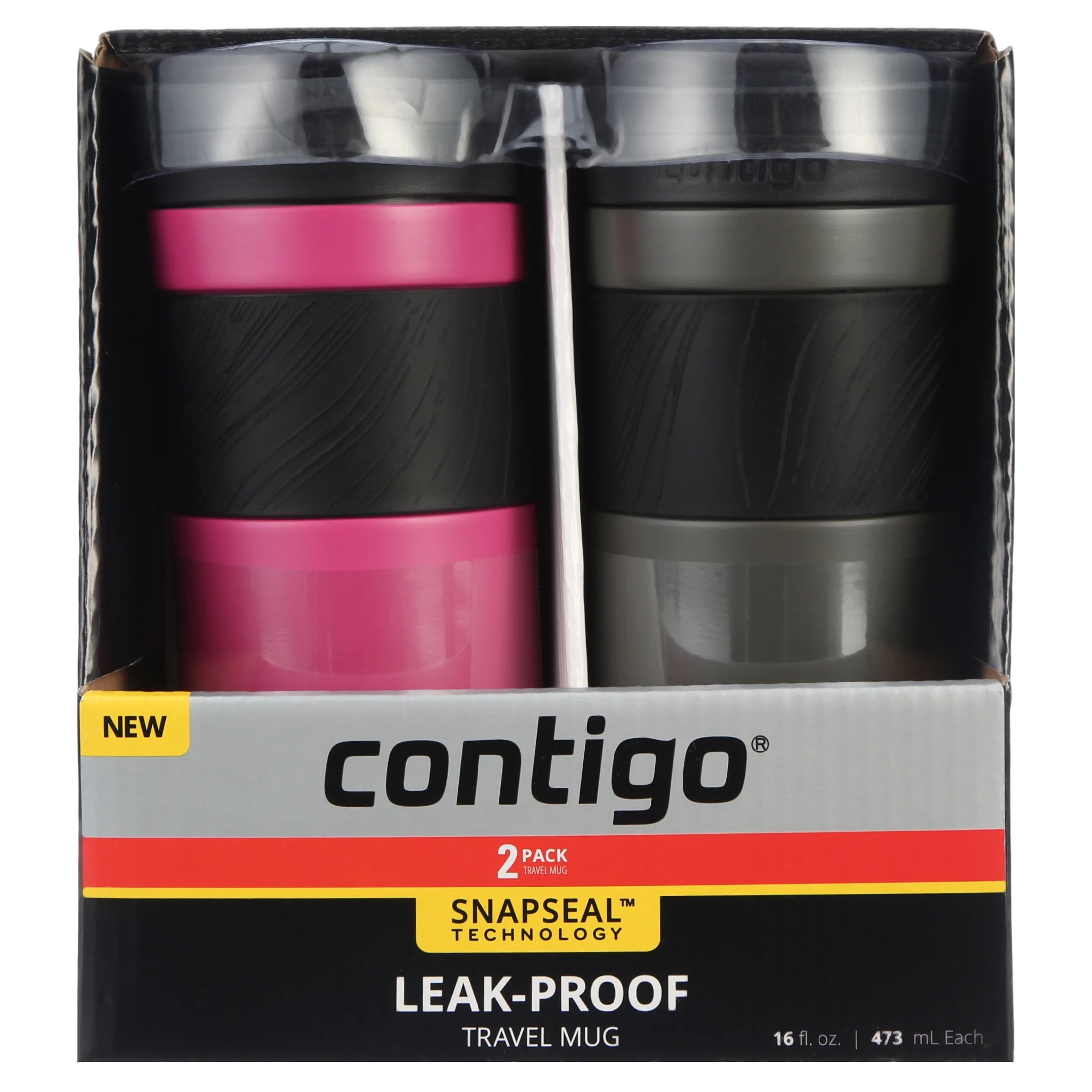 16 oz Insulated Stainless Steel Travel Mug 2-Pack B8215