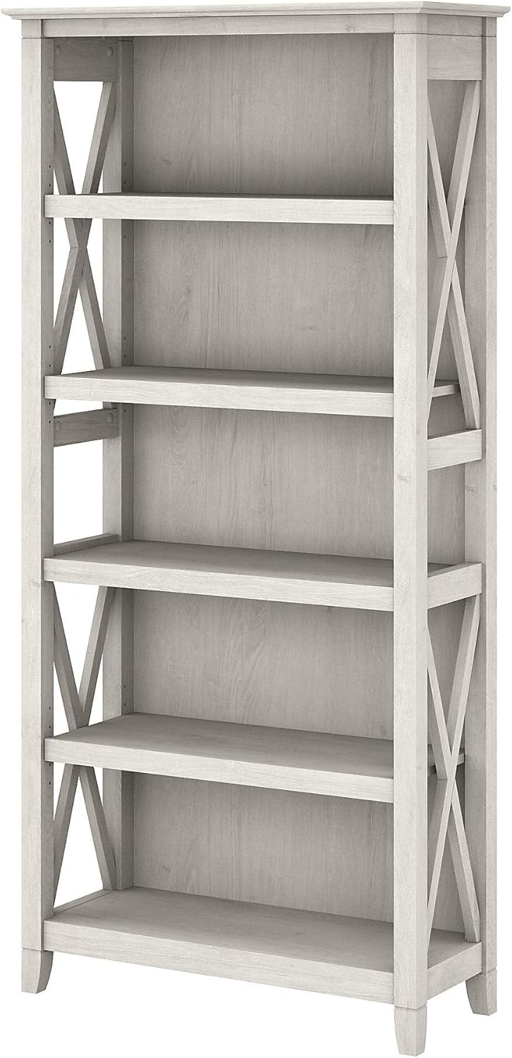 5 Shelf Bookcase in Linen White Oak P202