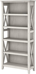 5 Shelf Bookcase in Linen White Oak P202
