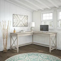 Washed Gray L-Shape Desk C42293