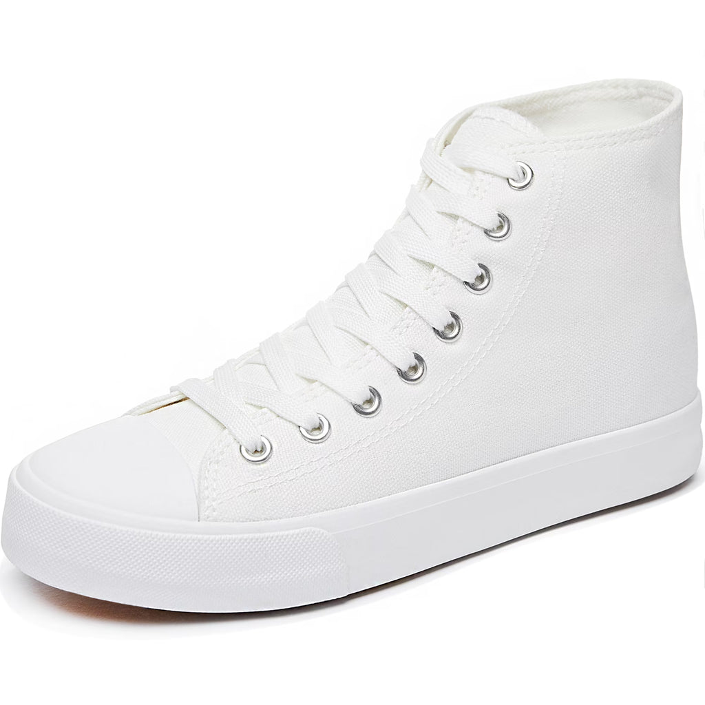 Off-White Canvas High Top Lace-Up Sneakers I495919