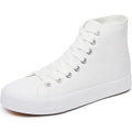 Off-White Canvas High Top Lace-Up Sneakers I495919