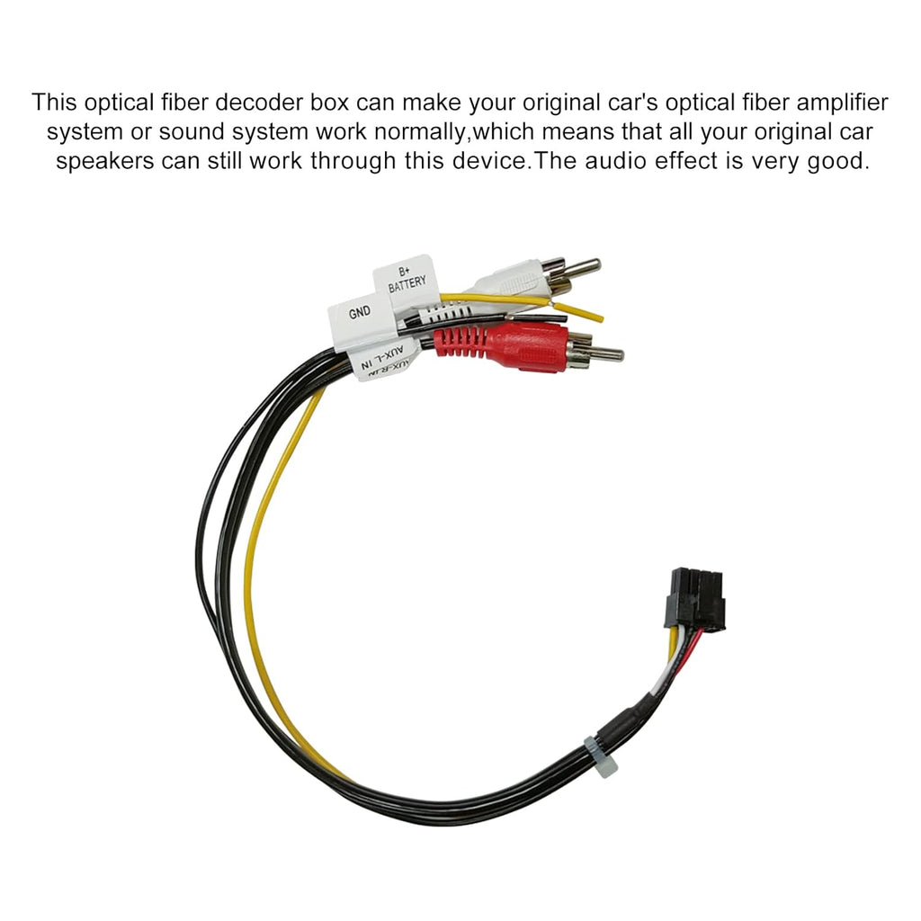 Fiber Optic Box Decoder for Head Unit Replacement Car Stereo Radio L827