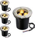 LED Buried Light 3W Warm White IP65 Outdoor Recessed 12V Garden Landscape Lighting (4 Packs) L9463