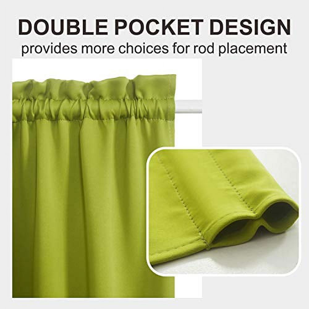 Greenery French Door Curtain Panels, 54x72-Inch, One Piece F432