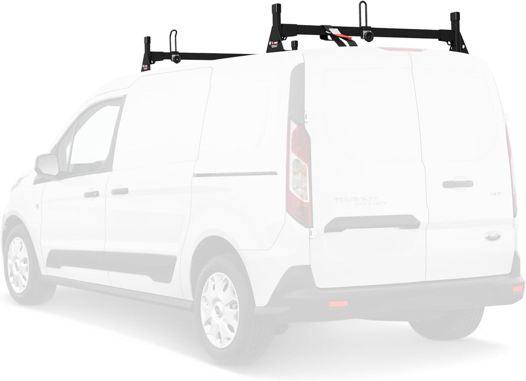 White 2 Bar Low Profile Roof Rack for Transit Connect I650449