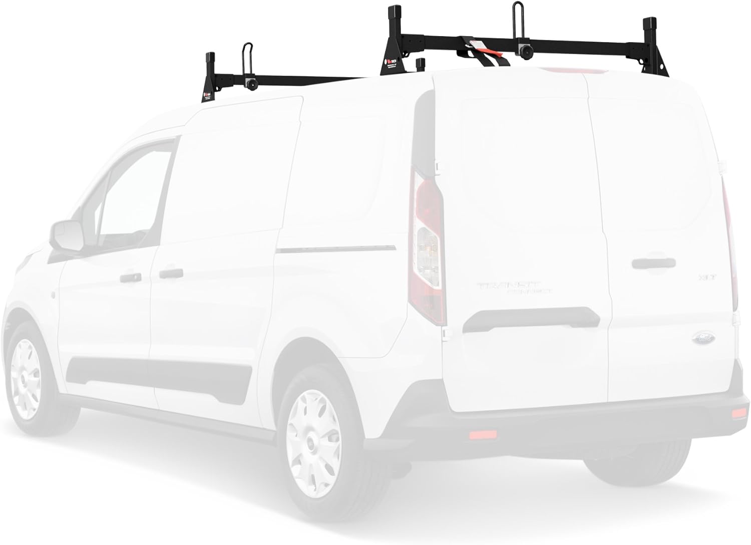 White 2 Bar Low Profile Roof Rack for Transit Connect I650449