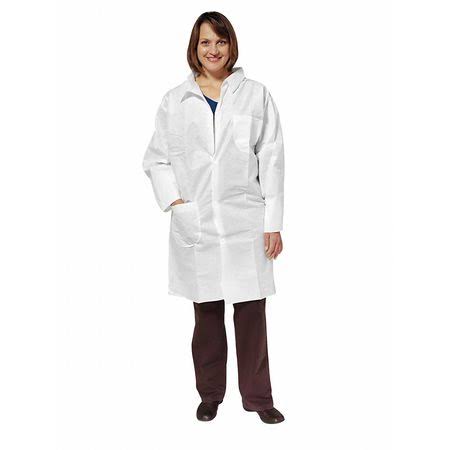 White Disposable Lab Coat, XL, Pack of 25 M838200
