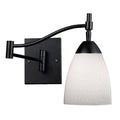 Dark Rust and Simple White 1 Light Sconce E124876