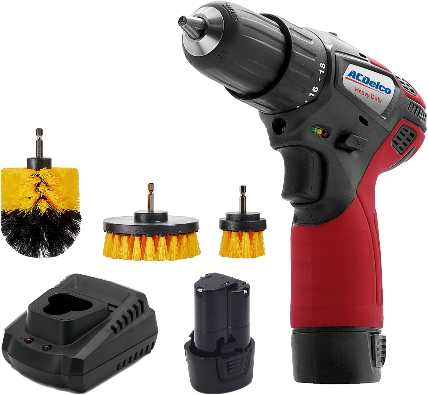 12V Cordless Li-ion 3/8” 2 Speed Compact Drill Driver Tool Kit, Pack of 2 V966118