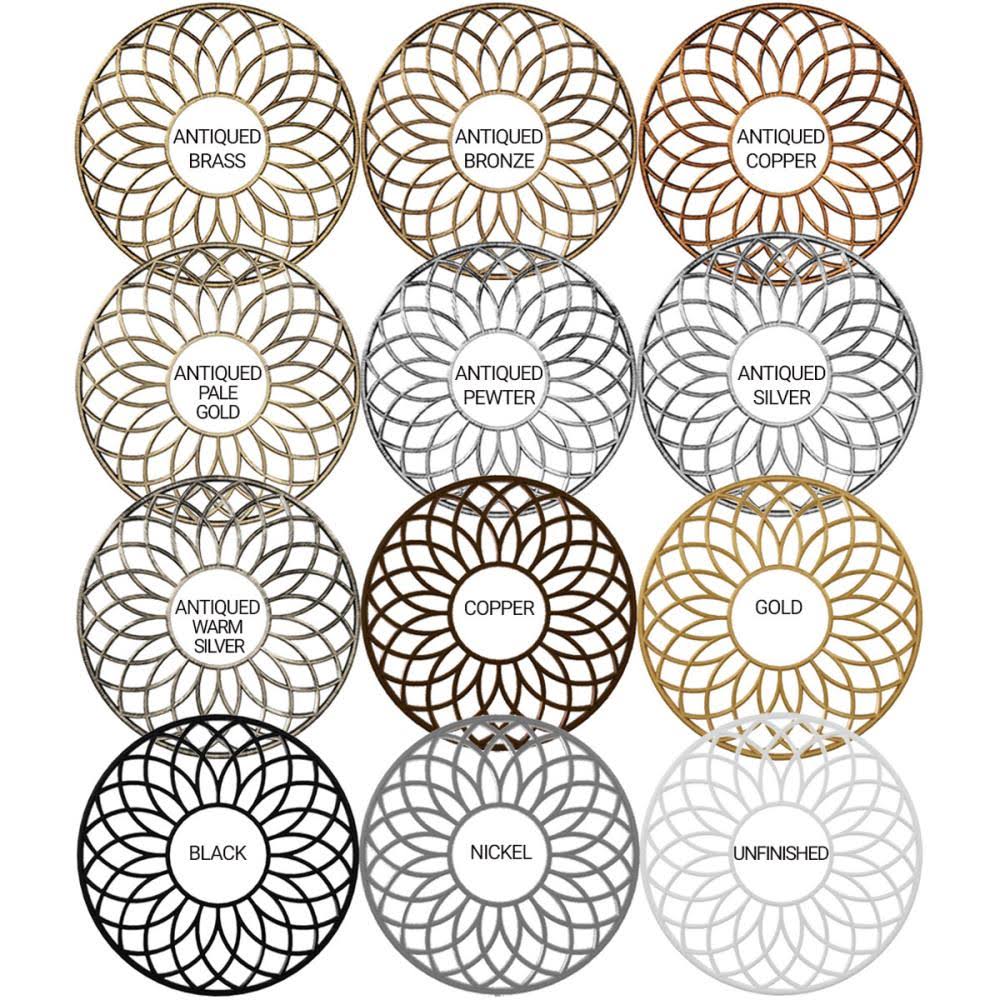 34x22OD x 12 3/8x22ID x 1x22P PVC Pierced Ceiling Medallion Q7504