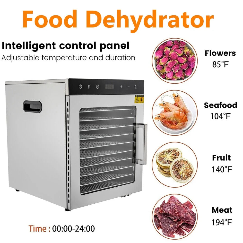 10Trays Food Dehydrator Machine 800W O9219