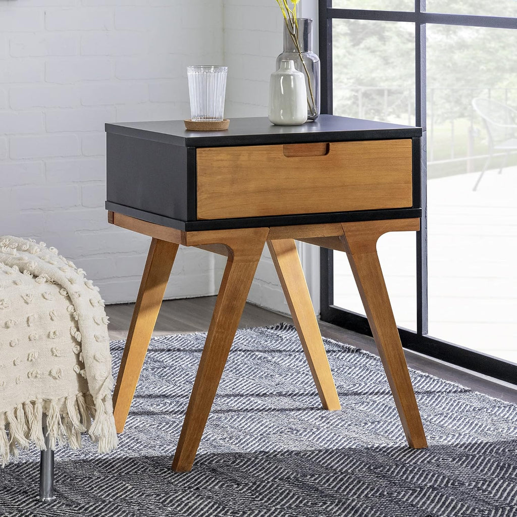 Caramel 2 Drawer Wood Nightstand H474