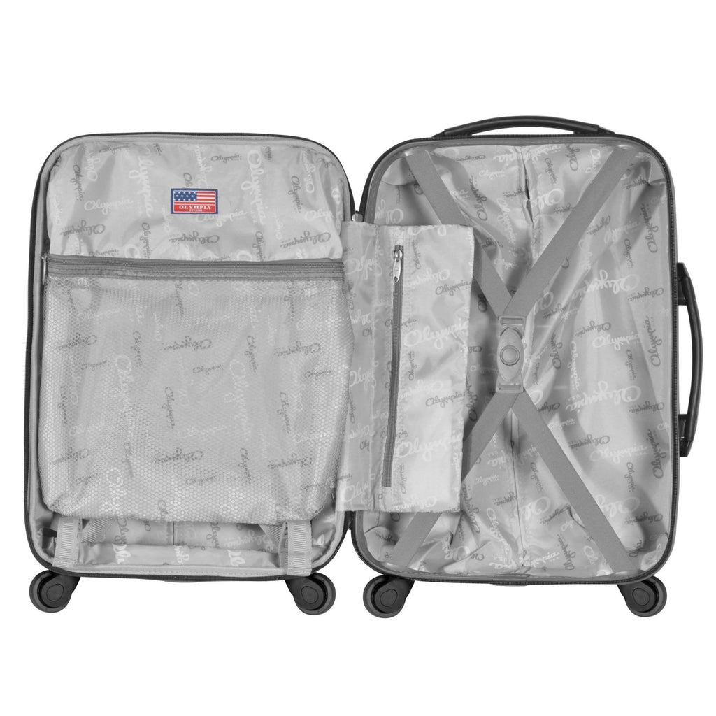 Black/Purple Hardside Spinner Suitcase O4746