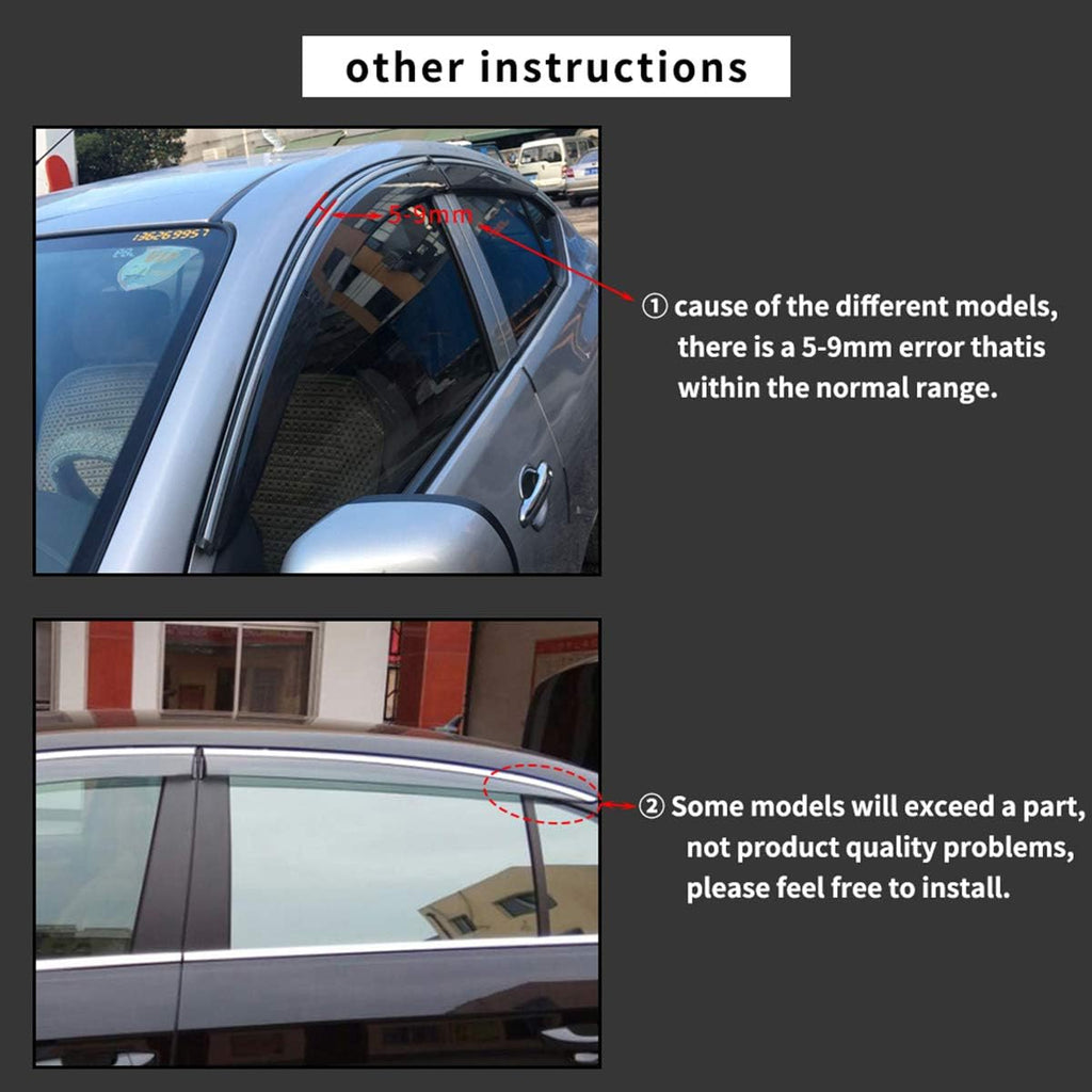 Smoke Tape-On Outside Window Deflectors Pack of 2 D74997