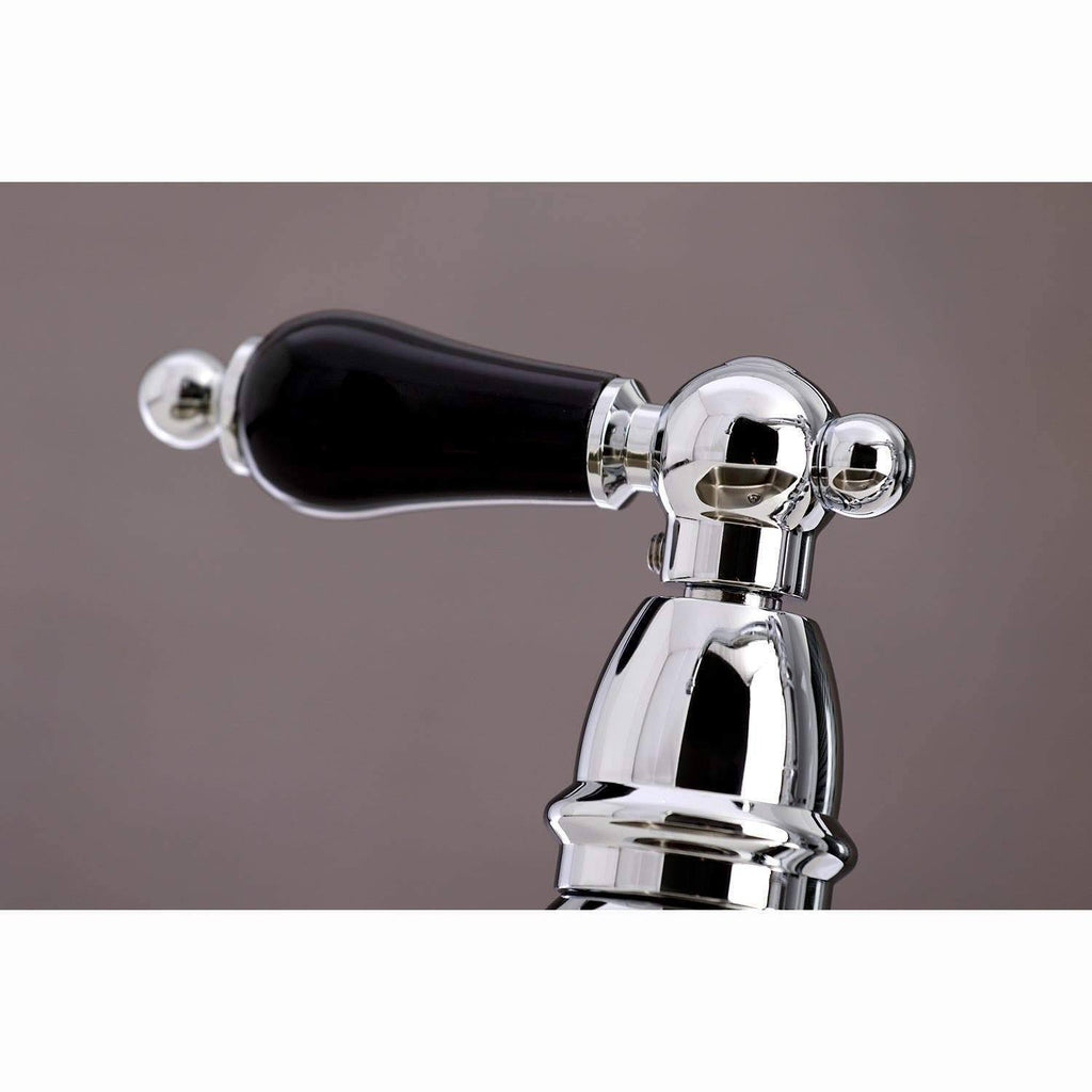 Brushed Nickel Bridge Kitchen Faucet with Brass Sprayer G37590