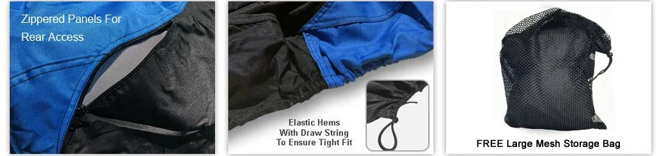 Jet Ski Cover Blue Black Trailerable with Trailer Straps and Storage Bag H7103