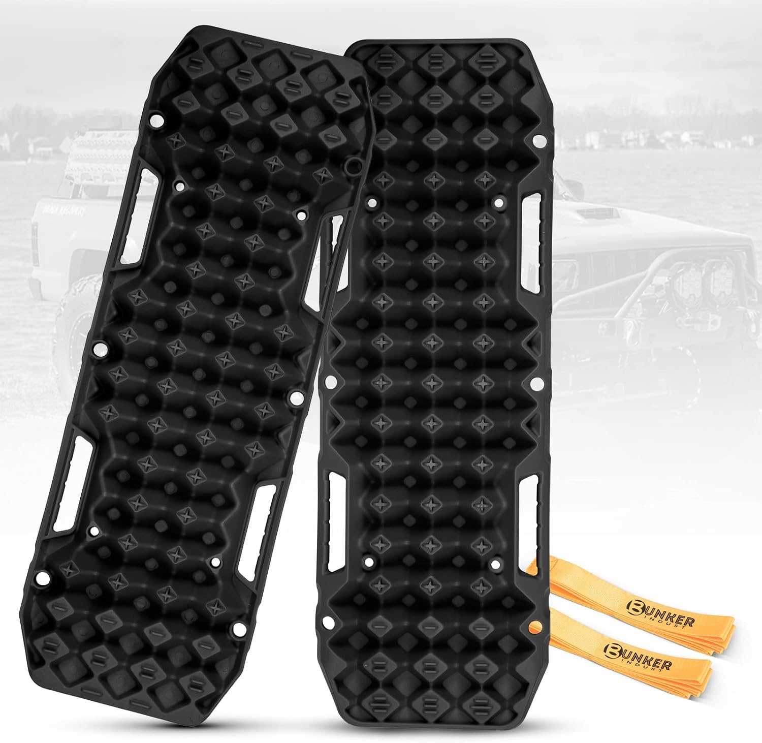 Black Off-Road Traction Boards Pair Recovery Tracks X156890