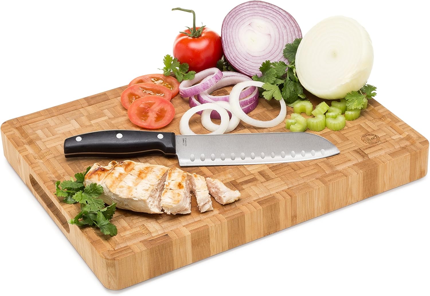 End Grain Bamboo Cutting Board, Extra Large, Pack of 2 K3775