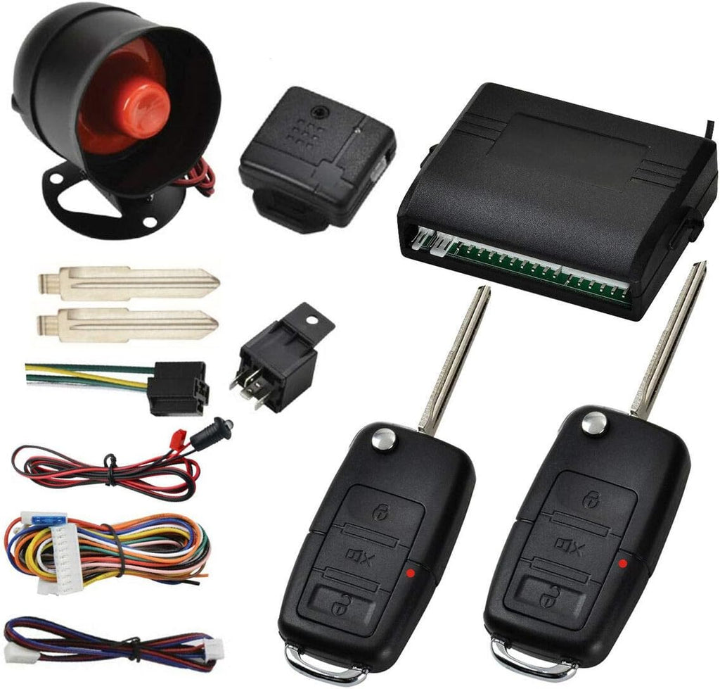 Car Central Lock Kit with Shock Sensor and 2 Replacement Remote Control S752482