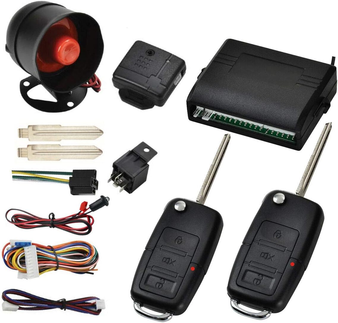 Car Central Lock Kit with Shock Sensor and 2 Replacement Remote Control S752482