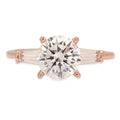 18k Pink Rose Gold Three-Stone Ring G957475