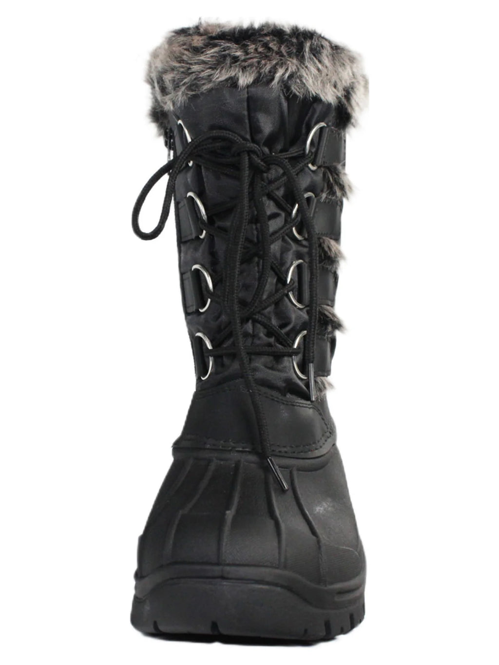 Womens Mid-Calf Snow Boots Water Resistant Non-Slip Winter Shoes B7881