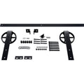 Barn Door Hardware Set with Track for 1 3/8x22 Doors, Dark Gray P28097