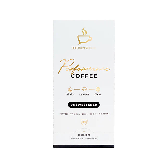 Unsweetened Performance Coffee 4.5g x 30 Pack Y474