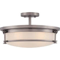 Antique Nickel 4-Light Semi Flush Mount A667375