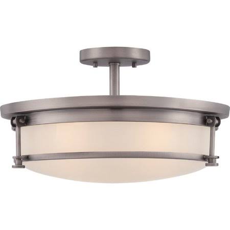 Antique Nickel 4-Light Semi Flush Mount A667375