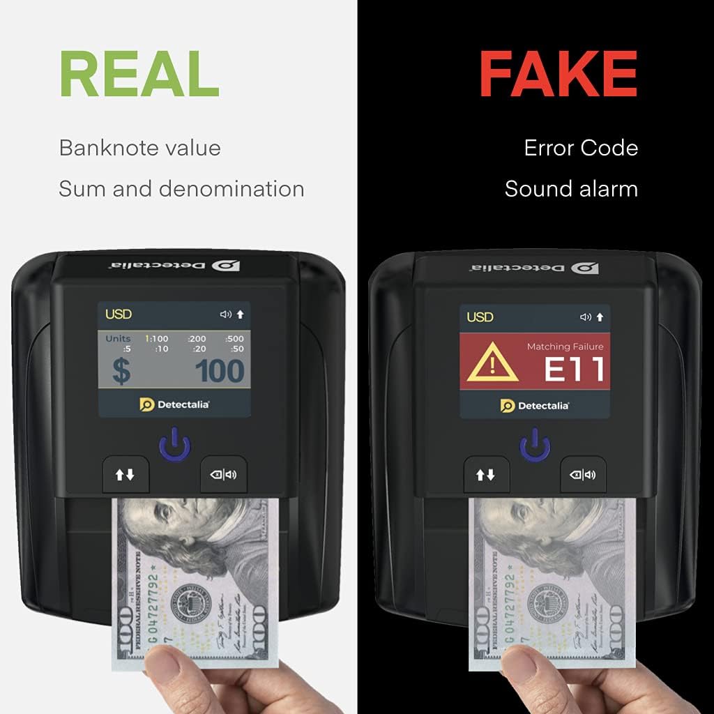 7-Point Automatic Counterfeit Bill Detector with TFT Color Display C35106