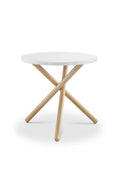 White & Natural End Table W604