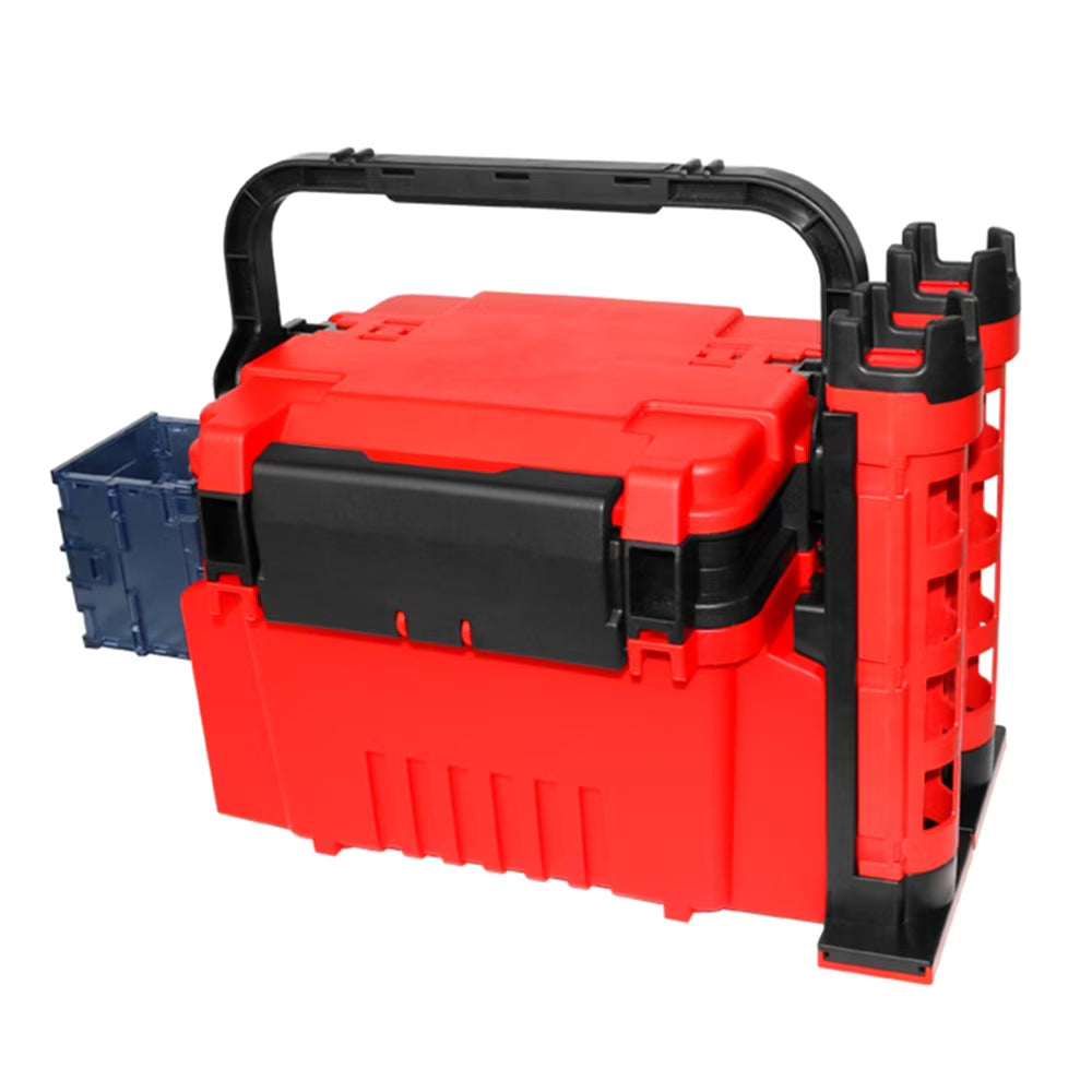 Fishing Box Case with Bottle Holder and Rod Stand Tubes L394