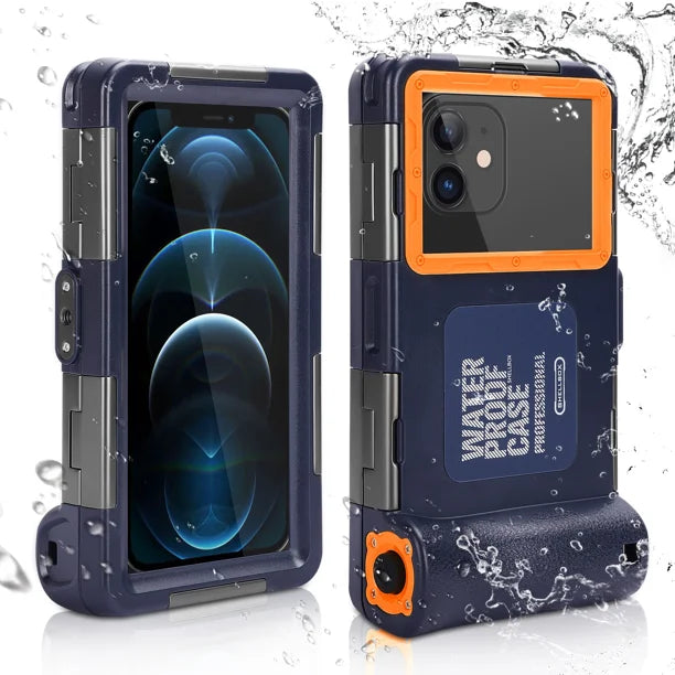 Waterproof Protective Case for Phones Up to 6.9 Inch with Lanyard V103